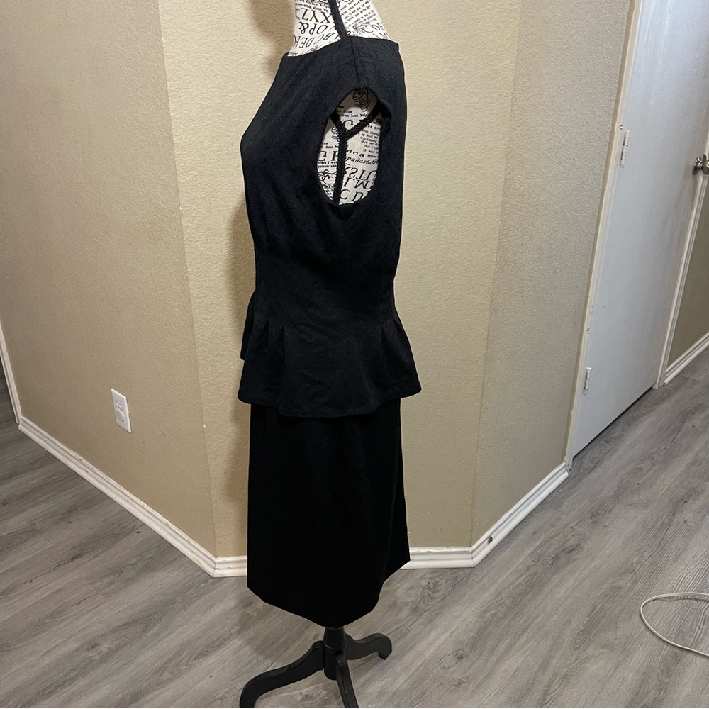 American Living Black Textured Dress - Picture 3 of 10